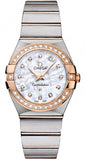 Buy Shop Omega Constellation Diamonds Mother of Pearl Dial Two Tone Steel Strap Watch for Women - 123.25.27.60.55.006 USA Online