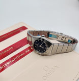 Buy Shop Omega Constellation Manhattan Quartz Diamonds Blue Dial Silver Steel Strap Watch for Women - 131.10.25.60.53.001 USA Online