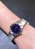Buy Shop Omega Constellation Manhattan Quartz Diamonds Blue Dial Silver Steel Strap Watch for Women - 131.10.25.60.53.001 USA Online