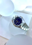 Buy Shop Omega Constellation Manhattan Quartz Diamonds Blue Dial Silver Steel Strap Watch for Women - 131.10.25.60.53.001 USA Online