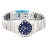 Buy Shop Omega Constellation Manhattan Quartz Diamonds Blue Dial Silver Steel Strap Watch for Women - 131.10.25.60.53.001 USA Online
