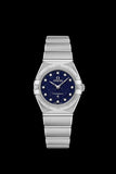 Buy Shop Omega Constellation Manhattan Quartz Diamonds Blue Dial Silver Steel Strap Watch for Women - 131.10.25.60.53.001 USA Online