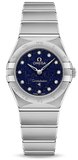 Buy Shop Omega Constellation Manhattan Quartz Diamonds Blue Dial Silver Steel Strap Watch for Women - 131.10.25.60.53.001 USA Online
