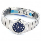 Buy Shop Omega Constellation Manhattan Quartz Diamonds Blue Dial Silver Steel Strap Watch for Women - 131.15.25.60.53.001 USA Online