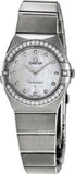 Buy Shop Omega Constellation Manhattan Quartz Diamonds Mother of Pearl Dial Silver Steel Strap Watch for Women - 131.15.25.60.55.001 USA Online