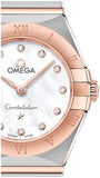 Buy Shop Omega Constellation Manhattan Quartz Diamonds Mother of Pearl Dial Two Tone Steel Strap Watch for Women - 131.20.25.60.55.001 USA Online