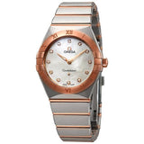 Buy Shop Omega Constellation Manhattan Quartz Diamonds Mother of Pearl Dial Two Tone Steel Strap Watch for Women - 131.20.25.60.55.001 USA Online