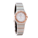 Buy Shop Omega Constellation Manhattan Quartz Diamonds Mother of Pearl Dial Two Tone Steel Strap Watch for Women - 131.20.25.60.55.001 USA Online