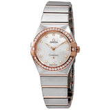 Buy Shop Omega Constellation Manhattan Quartz Diamonds Mother of Pearl Dial Two Tone Steel Strap Watch for Women - 131.20.25.60.55.001 USA Online