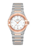 Buy Shop Omega Constellation Manhattan Quartz Diamonds Mother of Pearl Dial Two Tone Steel Strap Watch for Women - 131.20.25.60.55.001 USA Online