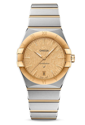 Buy Shop Omega Constellation Manhattan Yellow Dial Two Tone Steel Strap Watch for Women - 131.20.28.60.08.001 USA Online