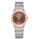 Buy Shop Omega Constellation Quartz Brown Dial Silver Steel Strap Watch for Women - 131.20.25.60.13.001 USA Online