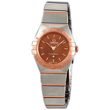 Buy Shop Omega Constellation Quartz Brown Dial Silver Steel Strap Watch for Women - 131.20.25.60.13.001 USA Online