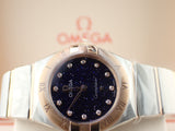 Buy Shop Omega Constellation Quartz Diamonds Blue Dial Two Tone Steel Strap Watch for Women - 131.20.25.60.53.002 USA Online