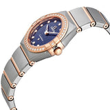 Buy Shop Omega Constellation Quartz Diamonds Blue Dial Two Tone Steel Strap Watch for Women - 131.20.25.60.53.002 USA Online