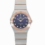 Buy Shop Omega Constellation Quartz Diamonds Blue Dial Two Tone Steel Strap Watch for Women - 131.20.25.60.53.002 USA Online