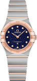 Buy Shop Omega Constellation Quartz Diamonds Blue Dial Two Tone Steel Strap Watch for Women - 131.20.25.60.53.002 USA Online