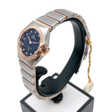 Buy Shop Omega Constellation Quartz Diamonds Blue Dial Two Tone Steel Strap Watch for Women - 131.25.25.60.53.002 USA Online