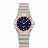 Buy Shop Omega Constellation Quartz Diamonds Blue Dial Two Tone Steel Strap Watch for Women - 131.25.25.60.53.002 USA Online