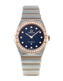 Buy Shop Omega Constellation Quartz Diamonds Blue Dial Two Tone Steel Strap Watch for Women - 131.25.25.60.53.002 USA Online