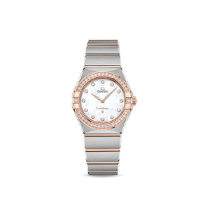Buy Shop Omega Constellation Quartz Diamonds Mother of Pearl Dial Two Tone Steel Strap Watch for Women - 131.25.25.60.55.001 USA Online