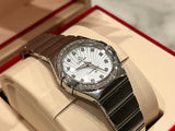 Buy Shop Omega Constellation Quartz Diamonds Silver Dial Silver Steel Strap Watch for Women - 123.15.27.60.55.004 USA Online