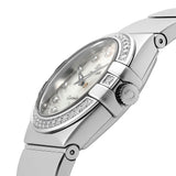 Buy Shop Omega Constellation Quartz Diamonds Silver Dial Silver Steel Strap Watch for Women - 123.15.27.60.55.004 USA Online