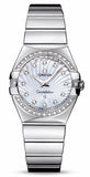 Buy Shop Omega Constellation Quartz Diamonds Silver Dial Silver Steel Strap Watch for Women - 123.15.27.60.55.004 USA Online