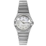 Buy Shop Omega Constellation Quartz Diamonds Silver Dial Silver Steel Strap Watch for Women - 123.15.27.60.55.004 USA Online