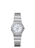 Buy Shop Omega Constellation Quartz Diamonds Silver Dial Silver Steel Strap Watch for Women - 123.15.27.60.55.004 USA Online