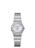 Buy Shop Omega Constellation Quartz Diamonds Silver Dial Silver Steel Strap Watch for Women - 123.15.27.60.55.004 USA Online