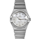 Buy Shop Omega Constellation Quartz Diamonds Silver Dial Silver Steel Strap Watch for Women - 123.15.27.60.55.004 USA Online