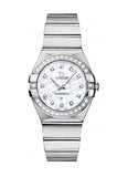 Buy Shop Omega Constellation Quartz Diamonds Silver Dial Silver Steel Strap Watch for Women - 123.15.27.60.55.004 USA Online