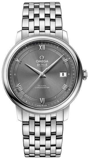Buy Shop Omega De Ville Prestige Co-Axial Automatic Grey Dial Silver Steel Strap Watch for Men - 424.10.40.20.06.001 USA Online