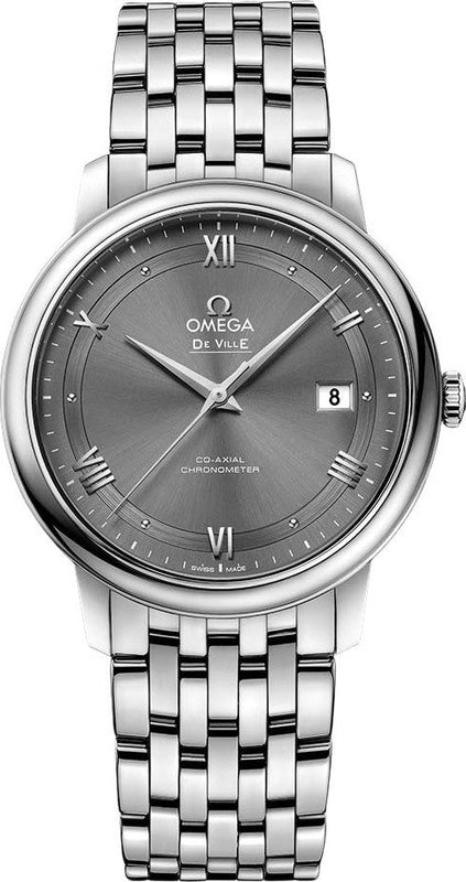 Buy Shop Omega De Ville Prestige Co-Axial Automatic Grey Dial Silver Steel Strap Watch for Men - 424.10.40.20.06.001 USA Online