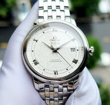 Buy Shop Omega De Ville Prestige Co Axial Automatic White Dial Silver Steel Strap Watch for Men - 424.10.40.20.02.005 USA Online