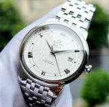 Buy Shop Omega De Ville Prestige Co Axial Automatic White Dial Silver Steel Strap Watch for Men - 424.10.40.20.02.005 USA Online