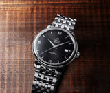 Buy Shop Omega De Ville Prestige Co-Axial Black Dial Silver Steel Strap Watch for Men - 424.10.40.20.01.001 USA Online