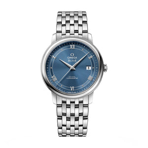 Buy Shop Omega De Ville Prestige Co-Axial Blue Dial Silver Steel Strap Watch for Men - 424.10.40.20.03.002 USA Online