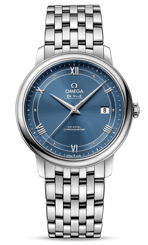 Buy Shop Omega De Ville Prestige Co-Axial Blue Dial Silver Steel Strap Watch for Men - 424.10.40.20.03.002 USA Online