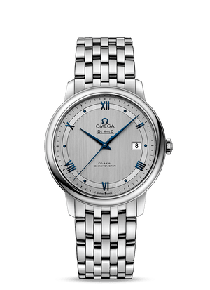 Buy Shop Omega De Ville Prestige Co-Axial Rhodium Silver Dial Silver Steel Strap Watch for Men - 424.10.40.20.02.001 USA Online