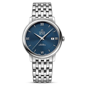 Buy Shop Omega De Ville Prestige Co-Axial Orbis Blue Dial Silver Steel Strap Watch for Men - 424.10.40.20.03.001 USA Online