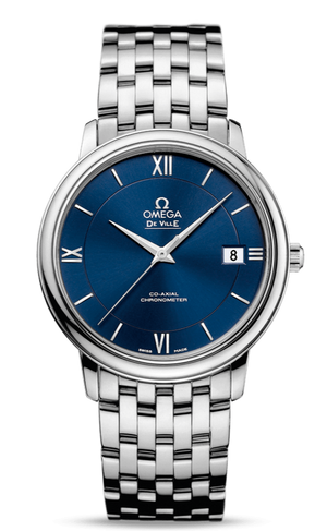 Buy Shop Omega De Ville Prestige Co-Axial Orbis Blue Dial Silver Steel Strap Watch for Men - 424.10.40.20.03.001 USA Online