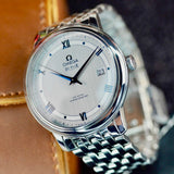 Buy Shop Omega De Ville Prestige Co-Axial Rhodium Silver Dial Silver Steel Strap Watch for Men - 424.10.40.20.02.001 USA Online