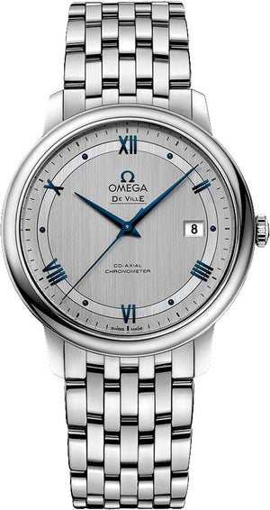 Buy Shop Omega De Ville Prestige Co-Axial Rhodium Silver Dial Silver Steel Strap Watch for Men - 424.10.40.20.02.001 USA Online