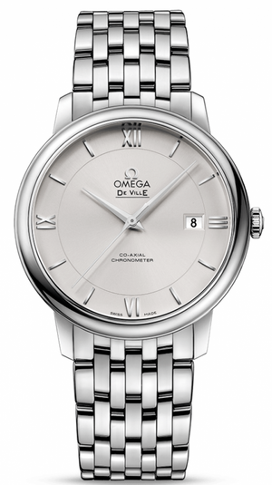 Buy Shop Omega De Ville Prestige Co-Axial Silver Dial Silver Steel Strap Watch for Men - 424.10.40.20.02.003 USA Online