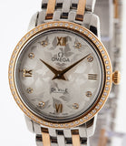 Buy Shop Omega De Ville Prestige Quartz Diamonds Silver Dial Two Tone Steel Strap Watch for Women - 424.25.27.60.52.001 USA Online