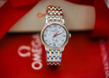 Buy Shop Omega De Ville Prestige Quartz Diamonds Silver Dial Two Tone Steel Strap Watch for Women - 424.25.27.60.52.001 USA Online
