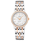 Buy Shop Omega De Ville Prestige Quartz Diamonds Silver Dial Two Tone Steel Strap Watch for Women - 424.25.27.60.52.001 USA Online