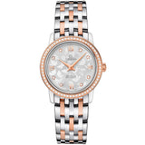 Buy Shop Omega De Ville Prestige Quartz Diamonds Silver Dial Two Tone Steel Strap Watch for Women - 424.25.27.60.52.001 USA Online